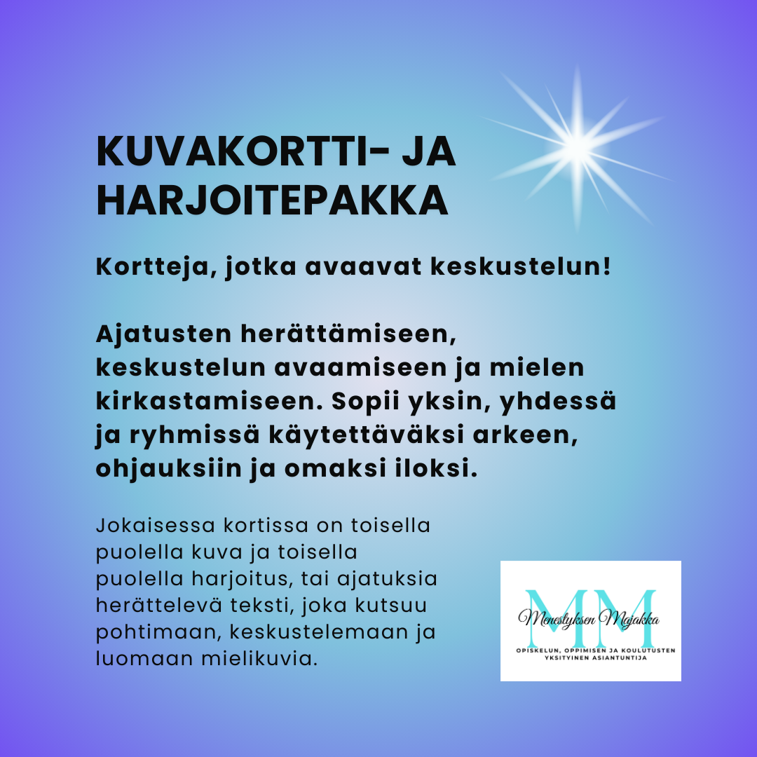 Kuvakortti- ja harjoitepakka